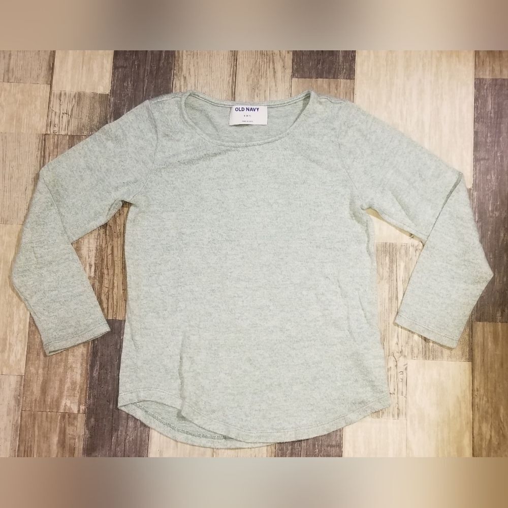 old navy 6-7 girls soft green long sleeve top
